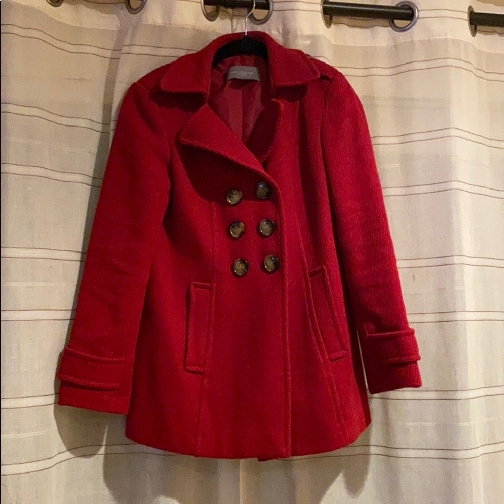 Red Ann Taylor Peacoat